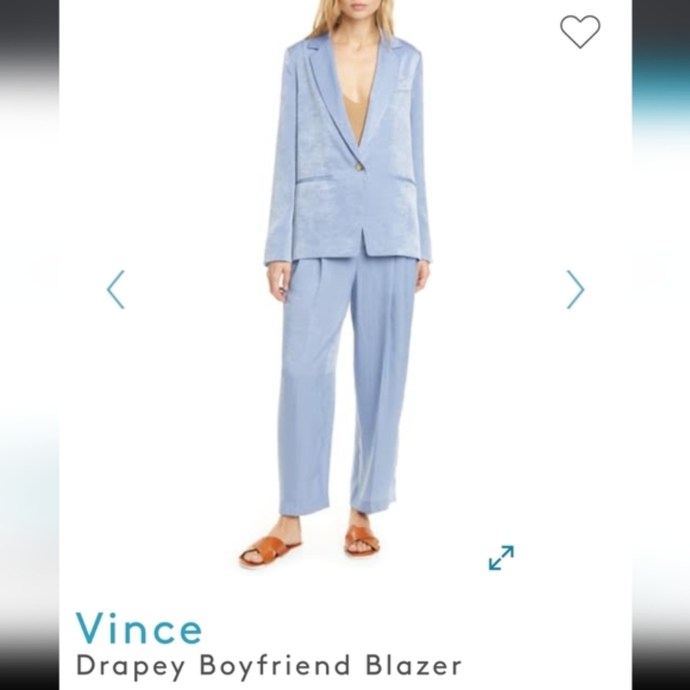 Vince Draper Boyfriend Blazer Periwinkle  Blue NWT